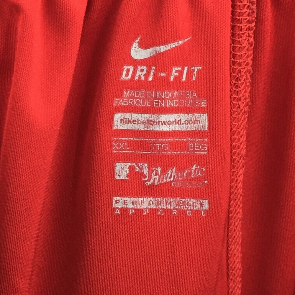 Philadelphia Phillies Nike Training Shorts Red MLB Authentic Collection Sz XXL - Picture 8 of 9